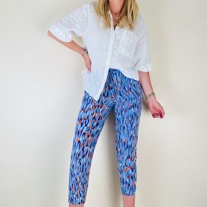Splendid Graphic-Print Drawstring Capri Pants abstract print